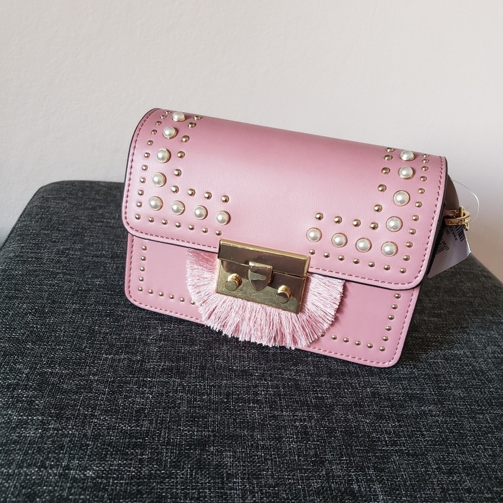 BRAND NEW Topshop Pink Embellished Clutch